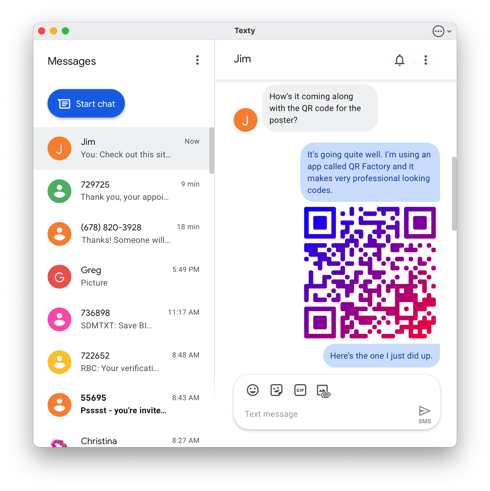 android messaging app for mac